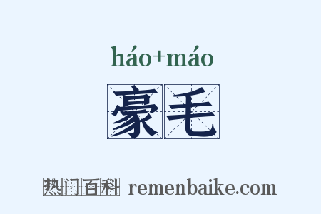 豪毛是什么意思的图片